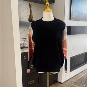 Colorblock Crewneck Sweater by THML